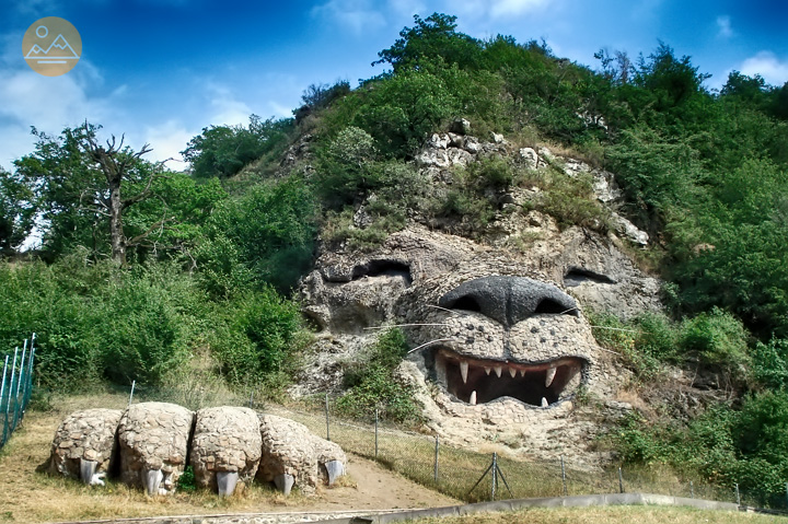 Sculpture of a lion in Gandzasar, Artsakh