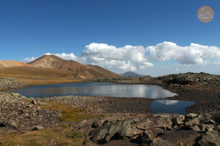 Mount Ughtasar and its crater lake in Armenia