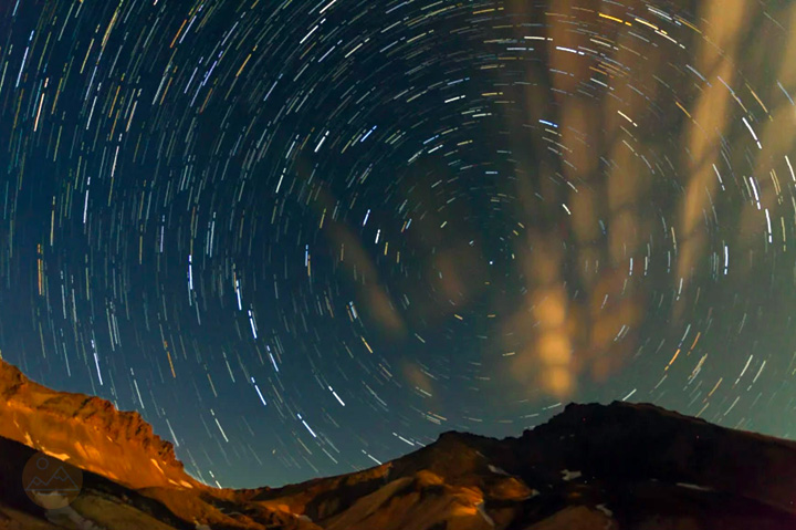 Stargazing in Armenia - night sky above Mount Aragats