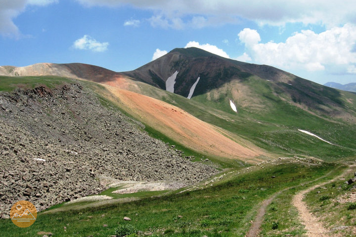 Rural road leading up to petroglyps of Mount Ughtasar in Armenia