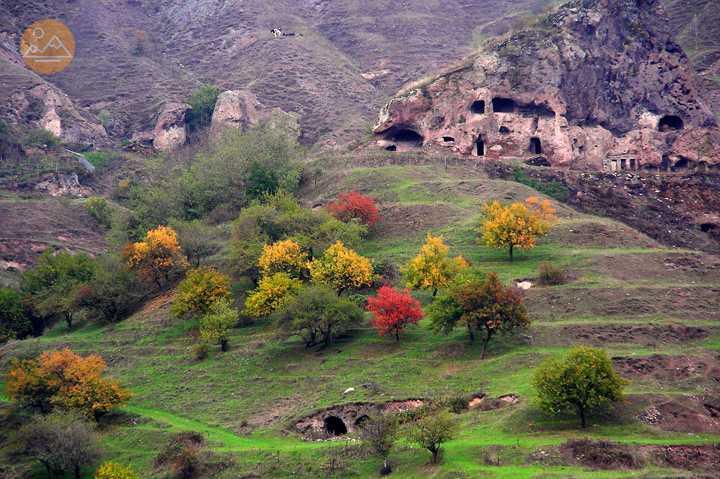 Autumn colors in the village of Old Khdzoresk in Armenia
